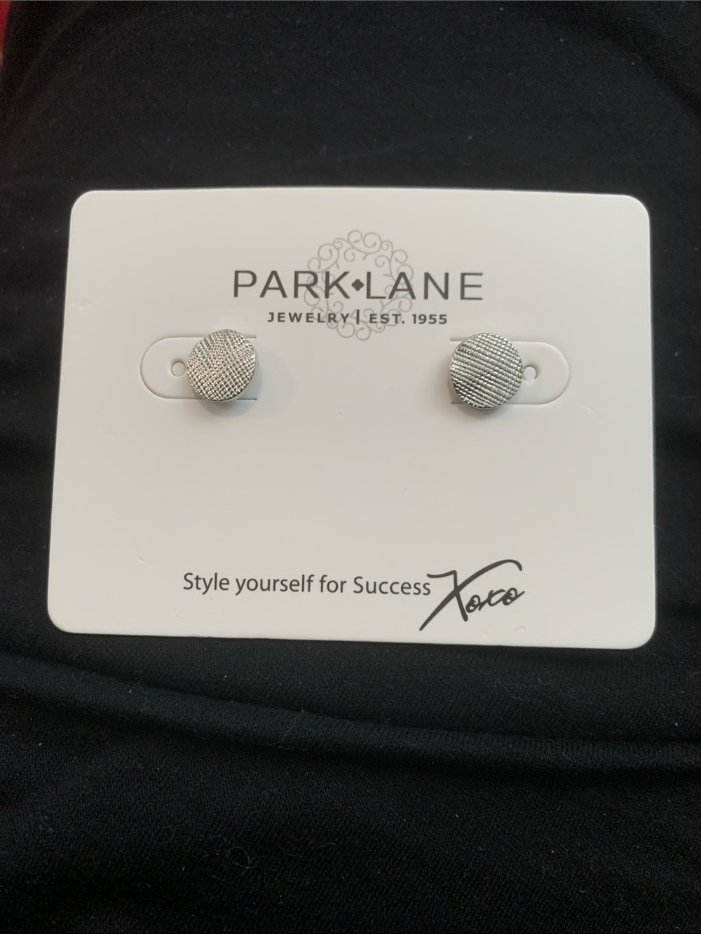 NWT Park Lane Silver Textured Round Stud Earrings